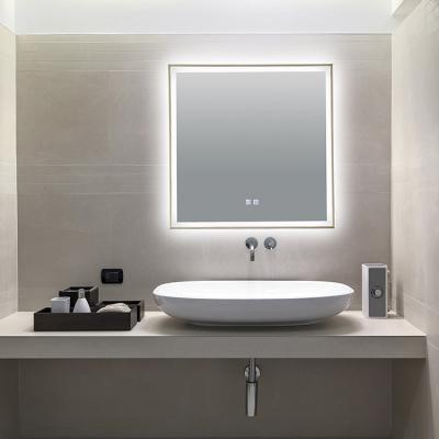 China Magnifying Fogfree Led Mirror Smart Touch Screen Wall Mounted Bath Mirror With Lights for sale