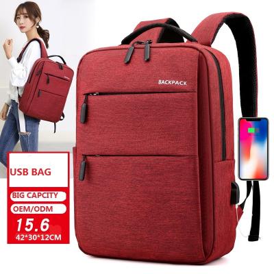 China With USB Large Capacity Anti Theft Smart Theft Nylon Laptop Backpack Bag Multifunction Nylon Charger Backpack With USB Charging Port for sale