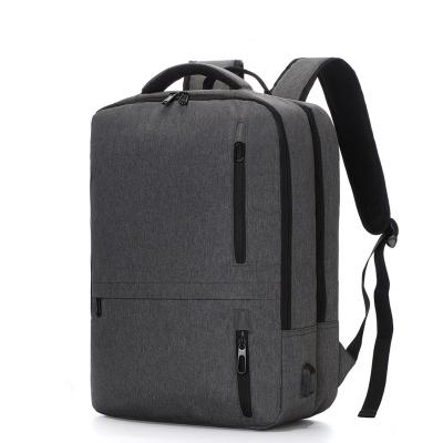 China Polyester Men's High Capacity Strong Waterproof Polyester Laptop Bags Backpack With USB for sale