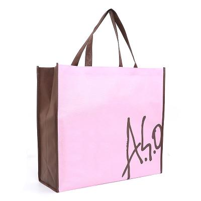 China Cheap Non Folding Handled Woven Fabric Shopping Reusable Grocery Bags for sale