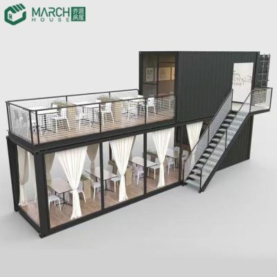 China Multi-funtion Flat Pack Building Outdoor Restaurant Bar Container Coffee Shop Prefab House Cafe Puerto Rico Container House for sale