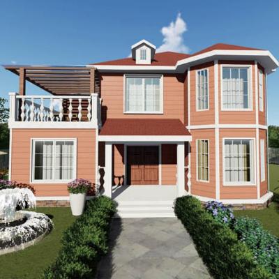 China Traditional light steel villa steel structure house prefabricated luxury villa house prefabricated home for sale