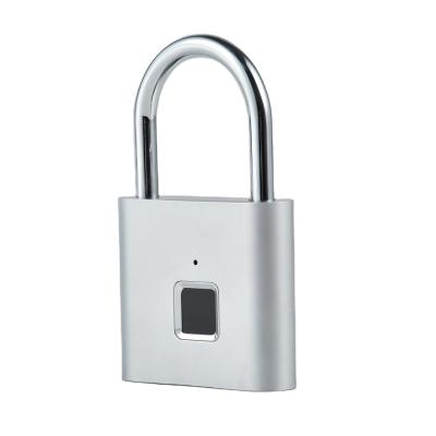 China Selling aluminum fingerprint security aluminum alloy+ stainless steel door lock smart fingerprint padlock for sale