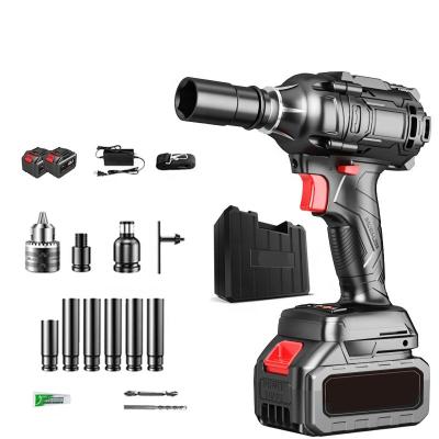 China Multifunctional Electric Battery Impact Wrench Heavy Duty 700N.m Cordless Brushless Cordless Electric Combo Kit for sale