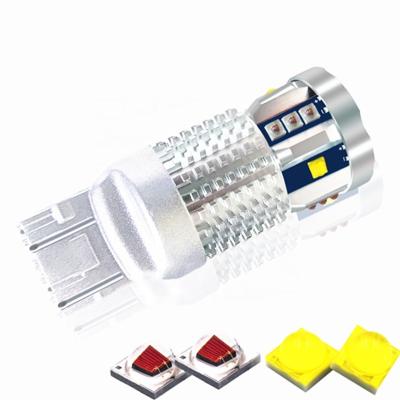 China 7443 dual color led bulb turn signal light white&red brake light bulb Canbus DRL error free bulb ACE-EL-JM7443WRT005 for sale