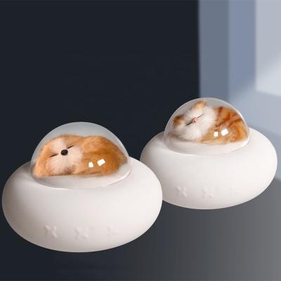 China Modern Cute Pet Spaceship UFO Color Changing Baby Lead Silicone Night Light For Boys for sale