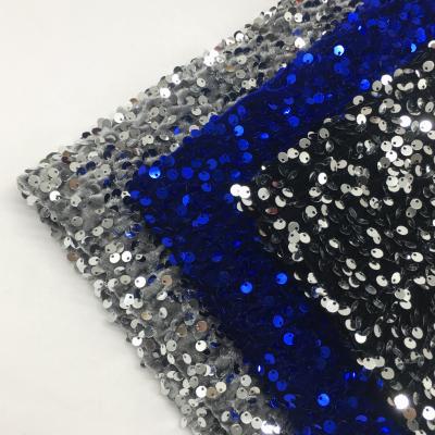 China RXF1978-3 5mm Color Matt Dress Sequin Velet Based Fabric Stretch for sale