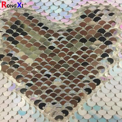 Chine RXF0994 Pink Blue 5mm Reversible Sequin Fabric Customizable Waterproof à vendre