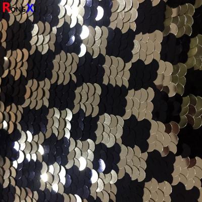 中国 RXF0886 5mm reversible Stripe Sequin Fabric 販売のため