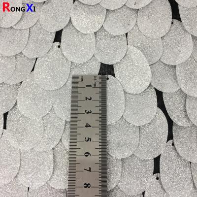 China RXF0732 Lightweight Embroidery Sequin Fabric Bolt Customizable Woven for sale