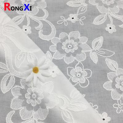 China RXF2217 Lightweight Cotton Lace Fabric Waterproof Tear-Resistant Woven for sale