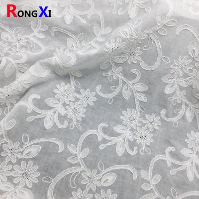 China RXF2213 Anti-Static Cotton Lace Fabric Waterproof Tear-Resistant Embroidered for sale