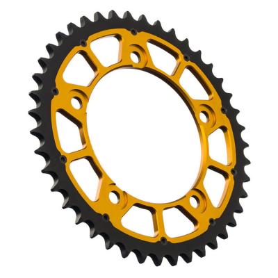 China Black yellow Custom 525 40-48T Ladle Aluminum Sprocket for Suzuki DL650 DL1000 DL1050 for sale