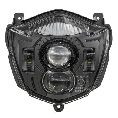 China Black LED Motorcycle Headlight for Yamaha XT660R XT660X Custom Modified Design Upgrade for sale