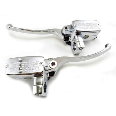 China Custom Universal 25mm Handlebar Motorcycle Brake and Clutch Master Cylinder in Chrome for sale