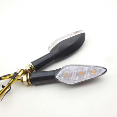 China Replace/Repair 12V Plastic Motorcycle LED Turn Signal Light with 3 Custom LEDs Yellow for sale