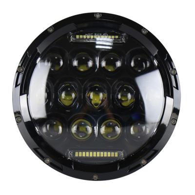 China Customized 75W Diecast Aluminum Housing PC Lens 7 Inch Round LED Motorcycle Headlight for sale