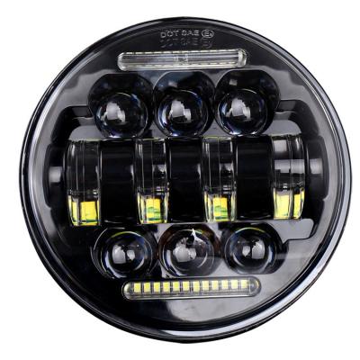 China Black Bezel 5.75 Inch Round Motorcycle LED Headlight for Harley Modification for sale