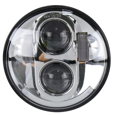 China 40W 5.75 Inch LED Motorcycle Headlight with Customized Logo and Black/Chrome Finish for sale