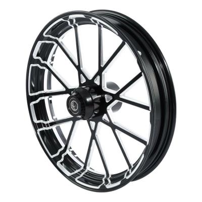 China Harley Davidson 3.5*30 Inch CNC Aluminum Alloy Motorcycle Wheel with Custom Design for sale