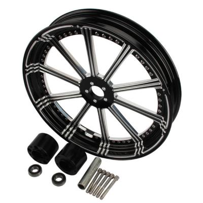 China Balck Forged CNC Aluminum 26 x 3.5 Front 26 Inch Motorcycle Wheel for Harley for sale