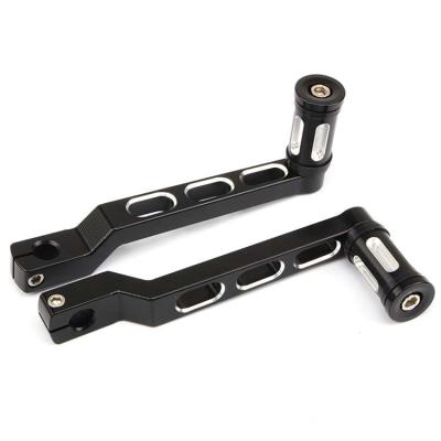 China Universal Aluminum Motorcycle Gear Shifter with Foot Pegs Black/Chrome For Harley Davidson for sale