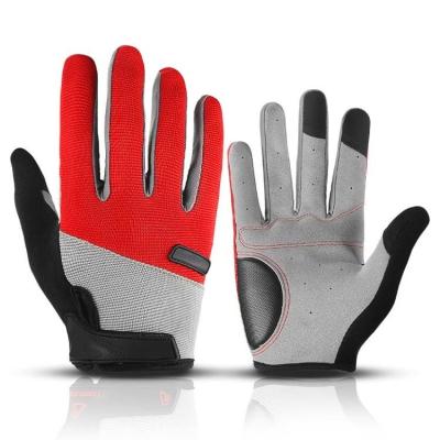 China Customized Logo Nylon Non-Slip Full Finger Cycling Racing Motocross Gloves for Benefit for sale