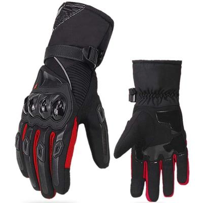 China Full Finger Microfiber Custom Touch Screen Warm Windproof Winter Waterproof Motorcycle Gloves for sale