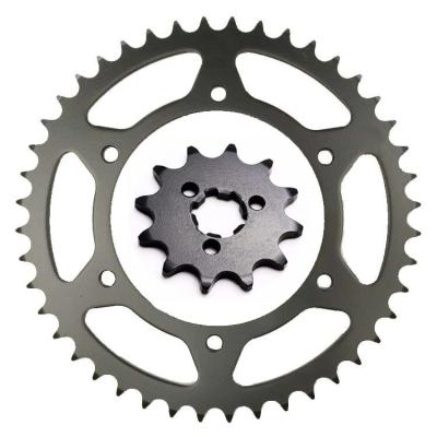 China 520 Chain Model Custom 1045 Steel Sprocket Chain Modification for Kawasaki KZ200 Z200 for sale