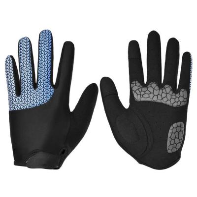 China Customizable Pattern Full Finger Cycling Motor Cycle Gloves Breathable and Shockproof for sale