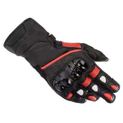 China Custom Long Style Touch Screen Breathable Leather Riding Gloves for Motorcycle Racing for sale