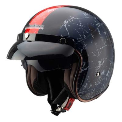 China Logotipo personalizado aceito DOT aprovado ABS Motorcycle Half Face Helmet com estilo aberto à venda