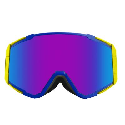 China Customized Color Adult Cylindrical Magnetic Ski Snow Glasses for All-Mountain Skiing for sale