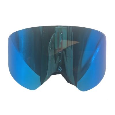 China Customized Logo Blue Frameless Magnetic Lens Ski Snow Goggles for Outdoor Activities for sale