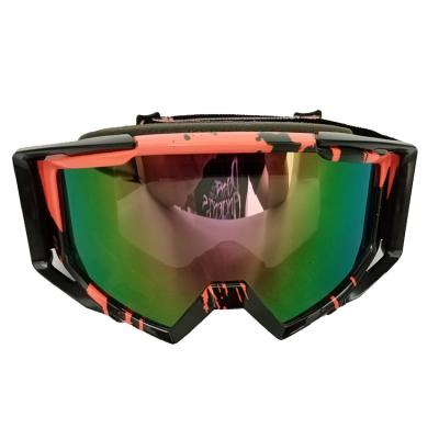 China Transparent/Colour Plating Motocross Goggles Universal Helmet Position for sale