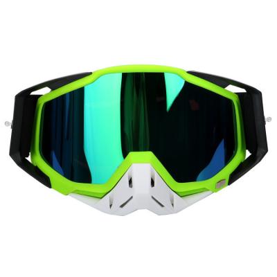 China Custom Logo Windproof Motorcycle Racing Goggles with Anti Scratch and Impact Resistance for sale