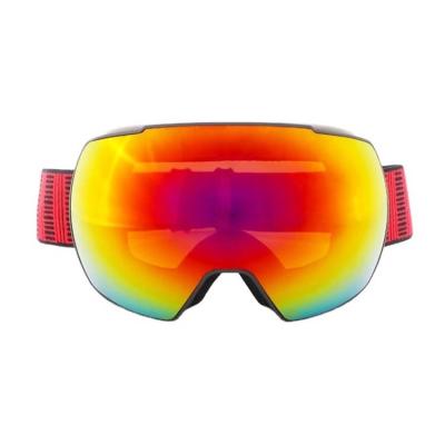 China OEM Custom Logo Spherical UV400 Anti Fog Ski Goggles with Sample and Protective Lens for sale