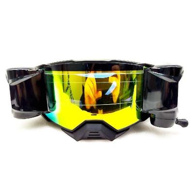 China Roll Off System Motocross Goggles with TPU Frame PC Lens in Red/Blue/Black/Yellow for sale