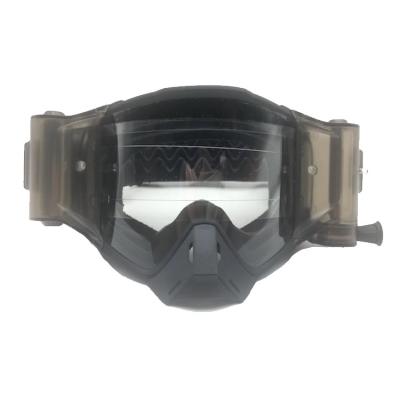 Cina TPU Frame e PC Lenti Grande Visione Con Film 50mm Roll Off Motocross MX Goggle in vendita