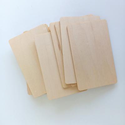 China NFC 10Pcs Maple Blank Digital Wooden Business Card 213/216 RFID Waterproof/Waterproof New Products DIY Opens Laser Engraving New Materials for sale