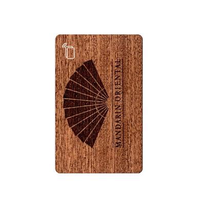 China Customized 13.56mhz MlFARE 1k/4k Waterproof/Waterproof NFC Access Control RFID Wooden Smart Bamboo Key Card for sale