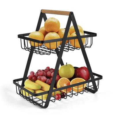 China Patio\Garden\Cottage\Yard\Beach\Outdoor Tray Fruit Basket Portable Kitchen Vegetable Storage Rack Living Room Fruit Dish Snack Rack for sale