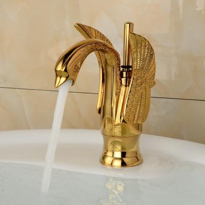 China Bathroom Thermostatic Swan Style Faucets Cold And Hot Sink Taps Waterfall Sink for sale