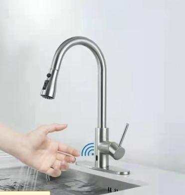 China Contemporary Pull Down Kitchen Sensor Faucet for sale