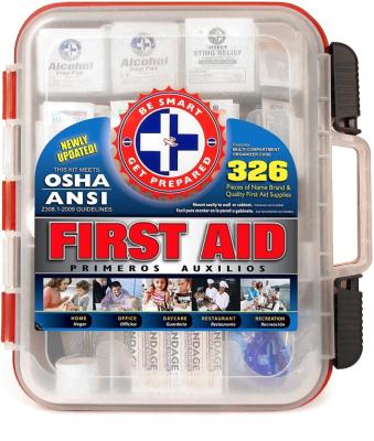 China Fumao Protective Storage and First Aid Kit Hard Case 326 pieces exceeds OSHA and ANSI guidelines 100 people - office, home, car, school, emergency, for sale