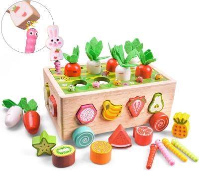 China Waterproof/Rotproof/Microbial Resistant Wooden Material/Kids Early Education Cart Building Blocks Eco-Friendly Toys Bug Fruit Contagious Assorted 4 In 1 Assorted Toys For Kids children for sale