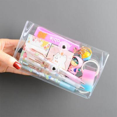 China Custom Durable PVC Plastic Clear Cosmetic Bag Women Toiletry Bag Transparent Waterproof Makeup Bag for sale