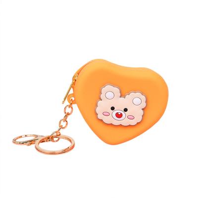 China New Fashion Little Girls Mini Silicone Bubble Pop Purse Small Bag Coin Purse Busy People Cute Durable Key Chain 3d Sensory Cartoon For Kids for sale