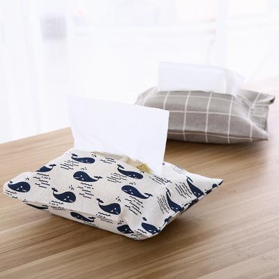 China Custom logo and size paper pocket tissue box custom made fashion minimalist creative tissue paper tissue holder for sale