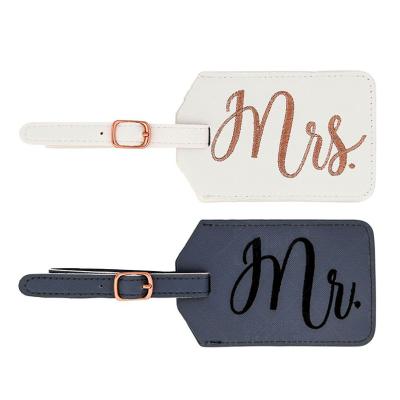 China China 2021 wholesale custom logo customize PU luggage tag mutilcolorTravel embossed luggage tag for sale